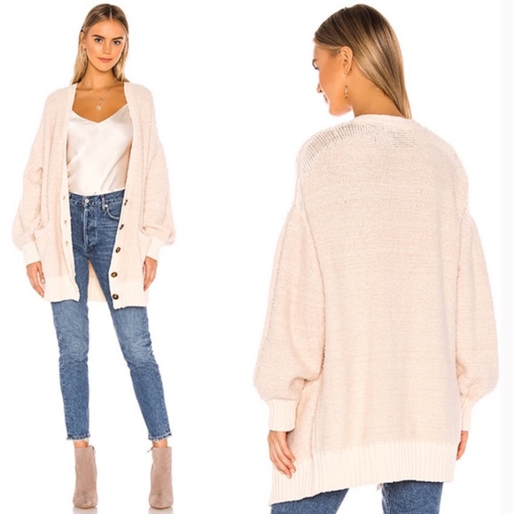 NWOT Free People Snow Drop Cardigan Sweater Z11-3 - Picture 2 of 5